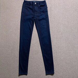 American Eagle Women's Blue Skinny High-Waisted Jeans